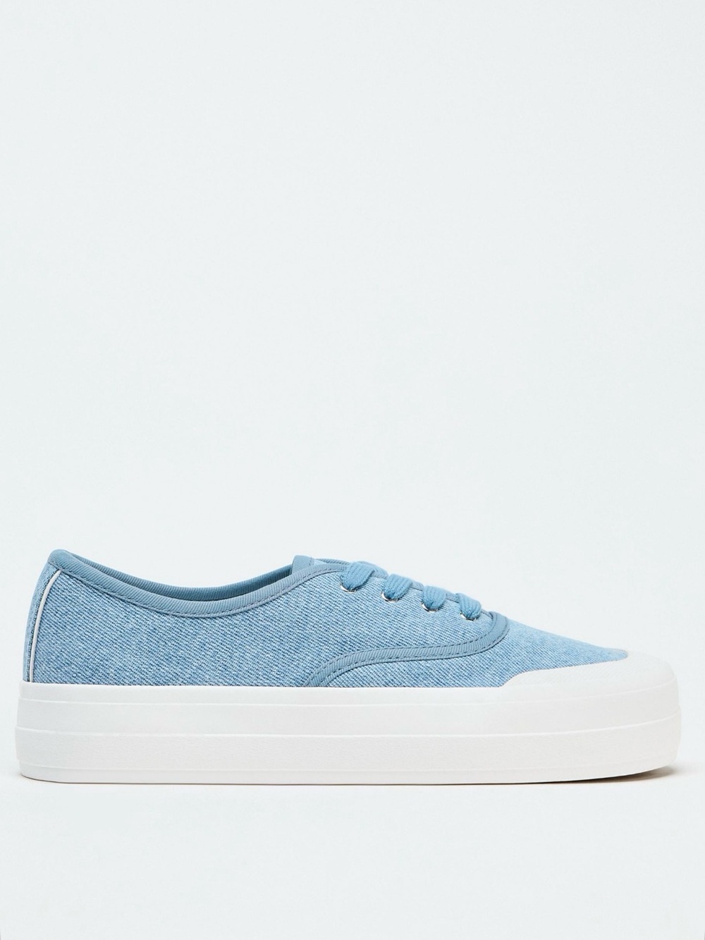 Zara Denim Women’s Light Blue Casual Sneakers Size 7.5